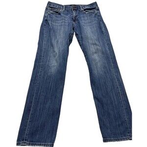 Lucky Brand 221 Original Straight Jeans Mens 32x34 Blue Medium Wash Denim